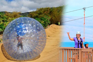 a man standing on top of a ramp