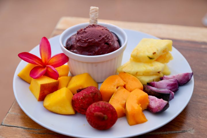 a plate of food on a table