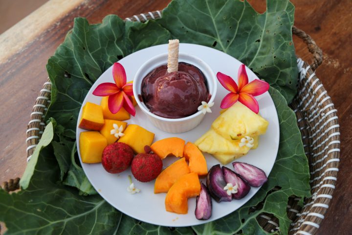 a plate of food on a table